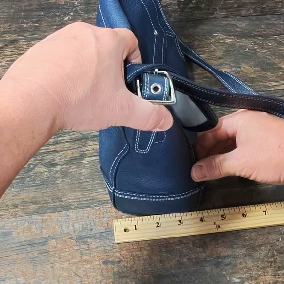 Coach Dark Blue Crossbody Bag Purse - Picture 13 of 13